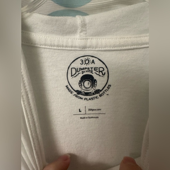 30A Beach Strong Recycled Hoodie - White / Size Large - Picture 3 of 6